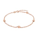 AMOR 9ct Rose Gold Singapore Chain Bracelet