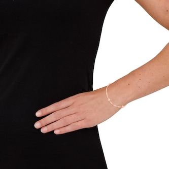 AMOR 9ct Rose Gold Singapore Chain Bracelet AMOR 9ct Rose Gold Singapore Chain Bracelet