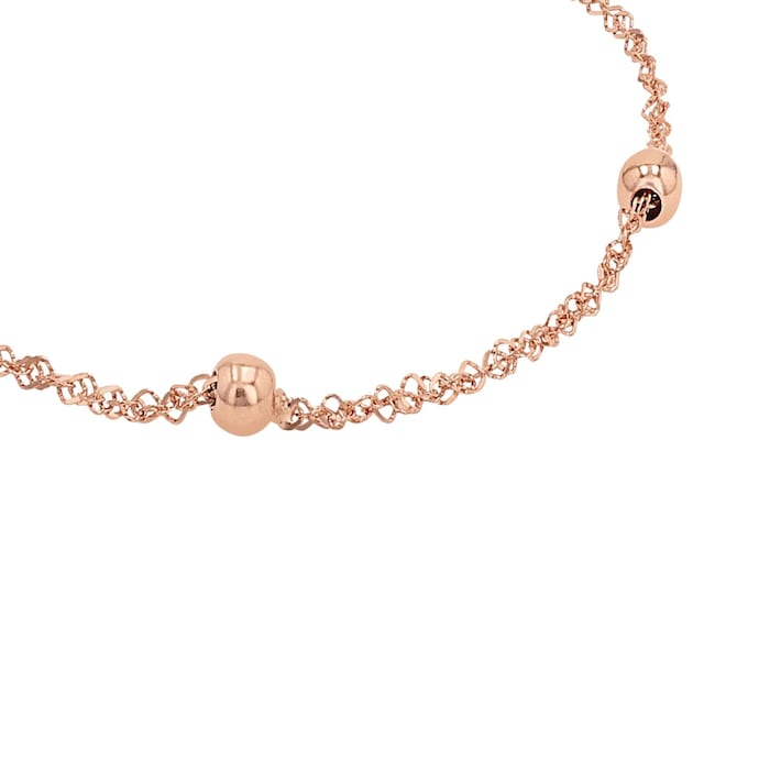 AMOR 9ct Rose Gold Singapore Chain Bracelet