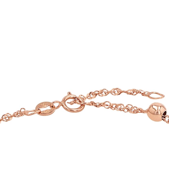 AMOR 9ct Rose Gold Singapore Chain Bracelet