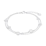 AMOR Silver Anchor Chain Bracelet