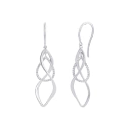 37970063 - Silver 35mm Swirl Drop Earrings