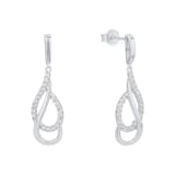 AMOR Silver 28mm Swirl Drop Earrings