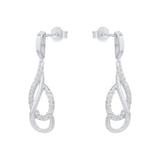 AMOR Silver 28mm Swirl Drop Earrings