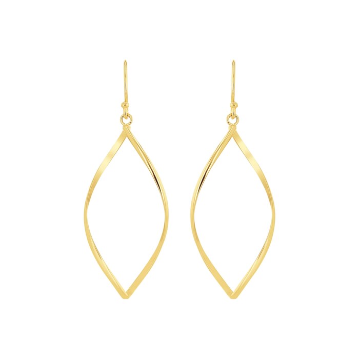 AMOR Yellow Gold Coloured Sterling Silver Drop Earrings