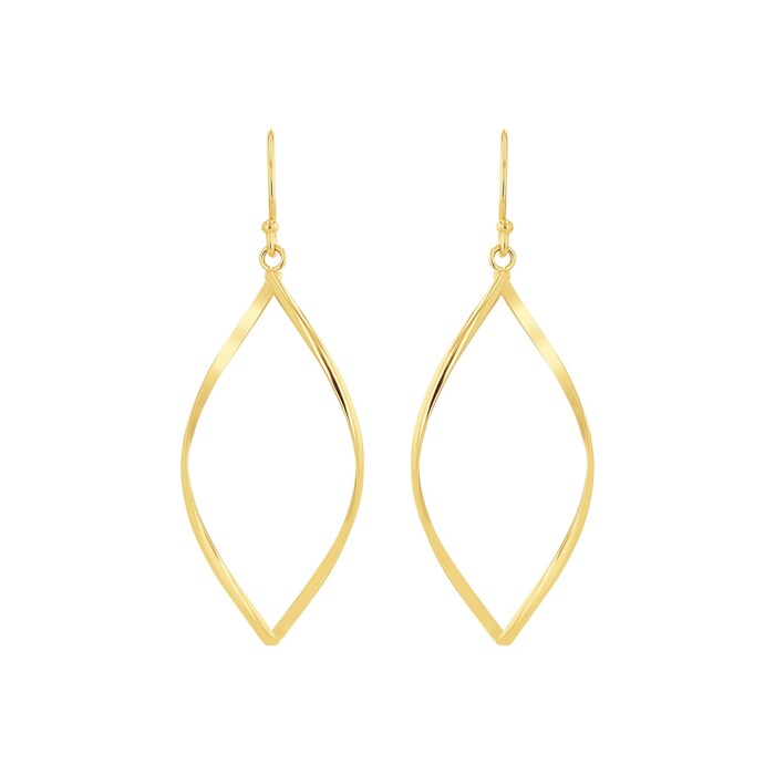 AMOR Yellow Gold Coloured Sterling Silver Drop Earrings