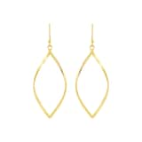 AMOR Yellow Gold Coloured Sterling Silver Drop Earrings