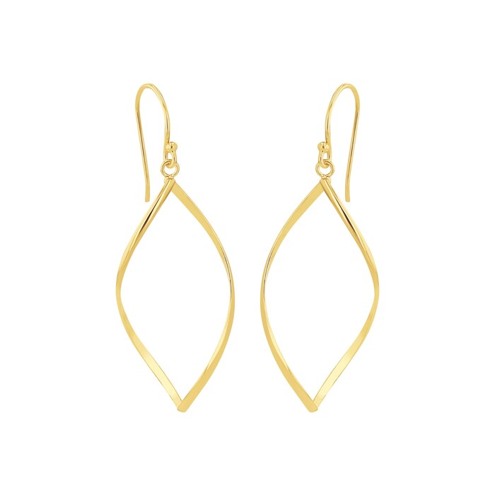 AMOR Yellow Gold Coloured Sterling Silver Drop Earrings