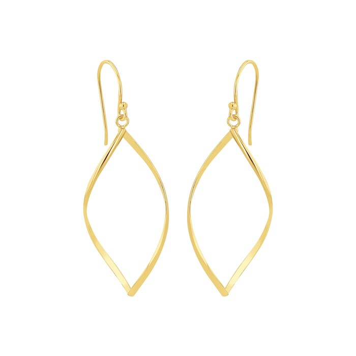 AMOR Yellow Gold Coloured Sterling Silver Drop Earrings