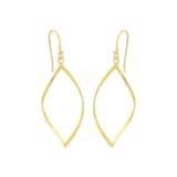 AMOR Yellow Gold Coloured Sterling Silver Drop Earrings