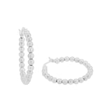 AMOR Silver Hoop Earrings