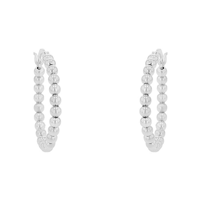 AMOR Silver Hoop Earrings