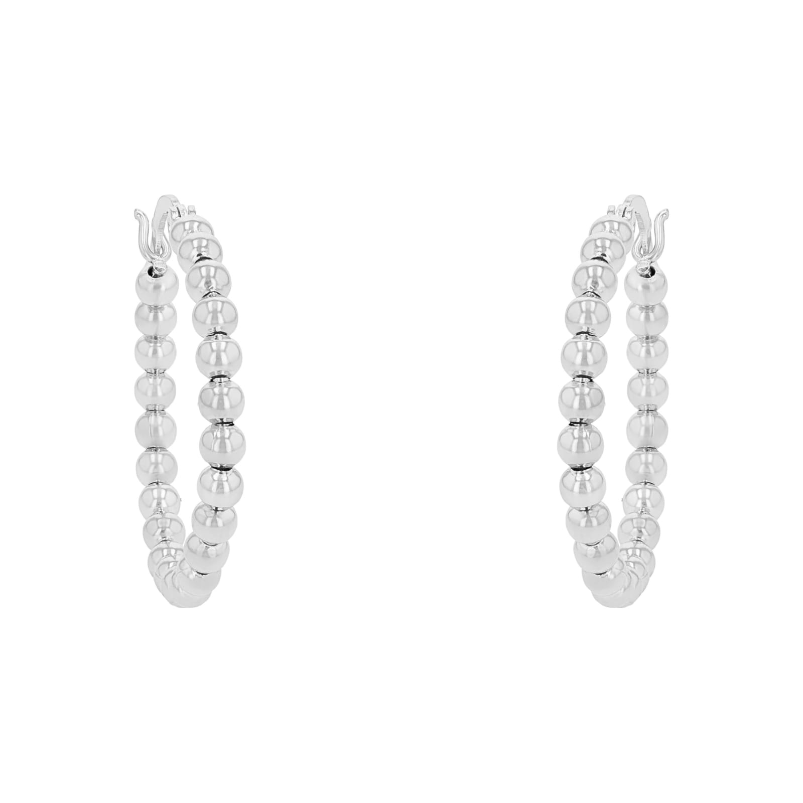 AMOR Silver Hoop Earrings