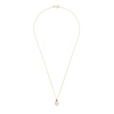 AMOR 9ct Yellow Gold Cubic Zirconia Pendant Necklace