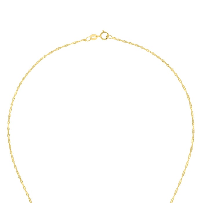 AMOR 9ct Yellow Gold Cubic Zirconia Pendant Necklace