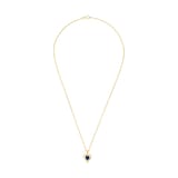 AMOR 9ct Yellow Gold Blue Stone Heart Pendant Necklace