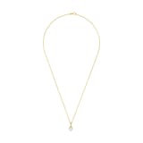 AMOR 9ct Yellow Gold Cubic Zirconia Round Pendant Necklace