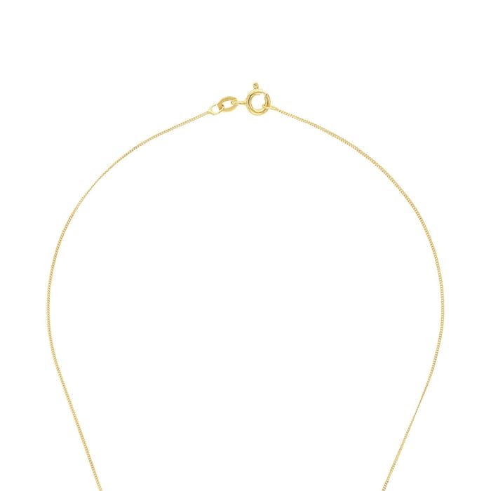 AMOR 9ct Yellow Gold Cubic Zirconia Heart Pendant Necklace