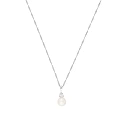 37970076 - Silver Cultured Pearl Pendant Necklace