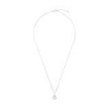 AMOR Silver Cubic Zirconia Round Pendant Necklace