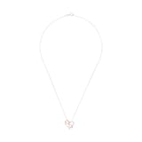 AMOR Silver Bi Colour Heart & Infinity Pendant Necklace