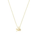 AMOR Yellow Gold Coloured Sterling Silver Dragonfly Pendant Necklace