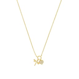 37970079 - Yellow Gold Coloured Sterling Silver Dragonfly Pendant Necklace