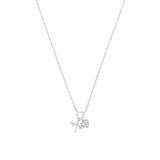 AMOR Silver Dragonfly Pendant Necklace