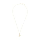 AMOR Yellow Gold Coloured Sterling Silver Butterfly Pendant Necklace