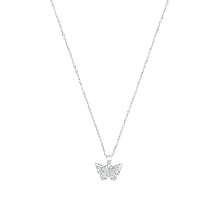 AMOR Silver Butterfly Pendant Necklace