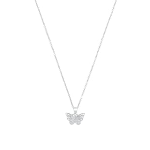 AMOR Silver Butterfly Pendant Necklace