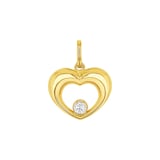 AMOR 14ct Yellow Gold Double Heart Pendant