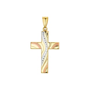 AMOR 14ct Yellow Gold Cross Pendant