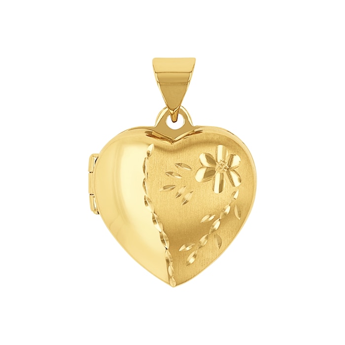 AMOR 9ct Yellow Gold 20mm Heart Pendant