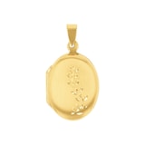 AMOR 9ct Yellow Gold Oval Pendant