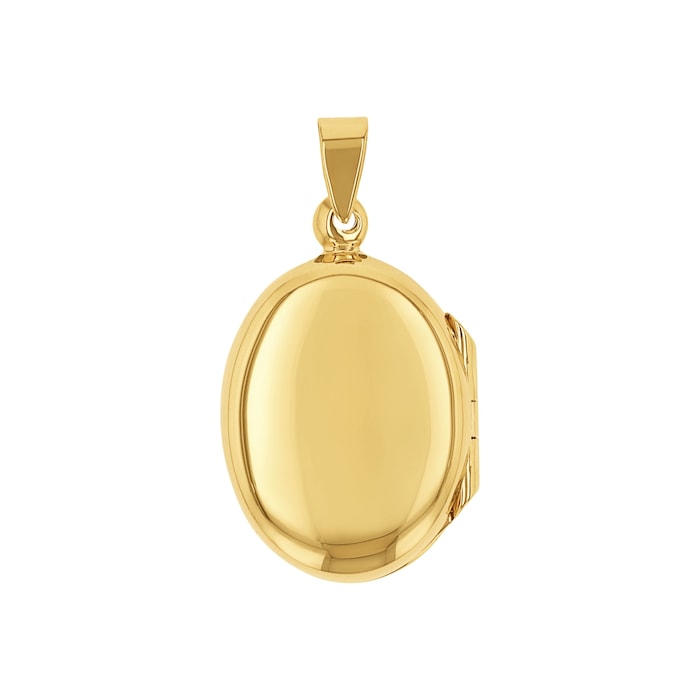 AMOR 9ct Yellow Gold Oval Pendant