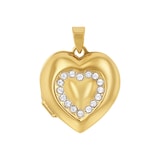 AMOR 9ct Yellow Gold 23mm Heart Pendant