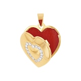 AMOR 9ct Yellow Gold 23mm Heart Pendant