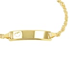 AMOR 9ct Yellow Gold ID Singapore Chain Bracelet