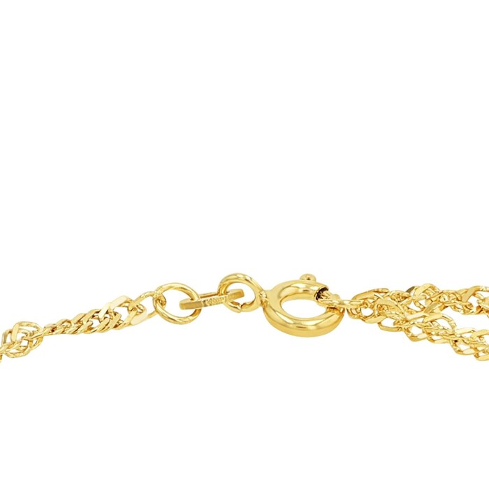 AMOR 9ct Yellow Gold ID Singapore Chain Bracelet