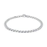 AMOR Silver Tank Chain Bracelet - 19cm