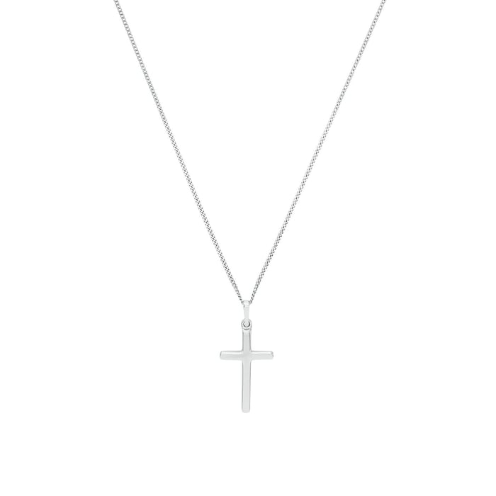 AMOR Silver Cross Pendant Necklace