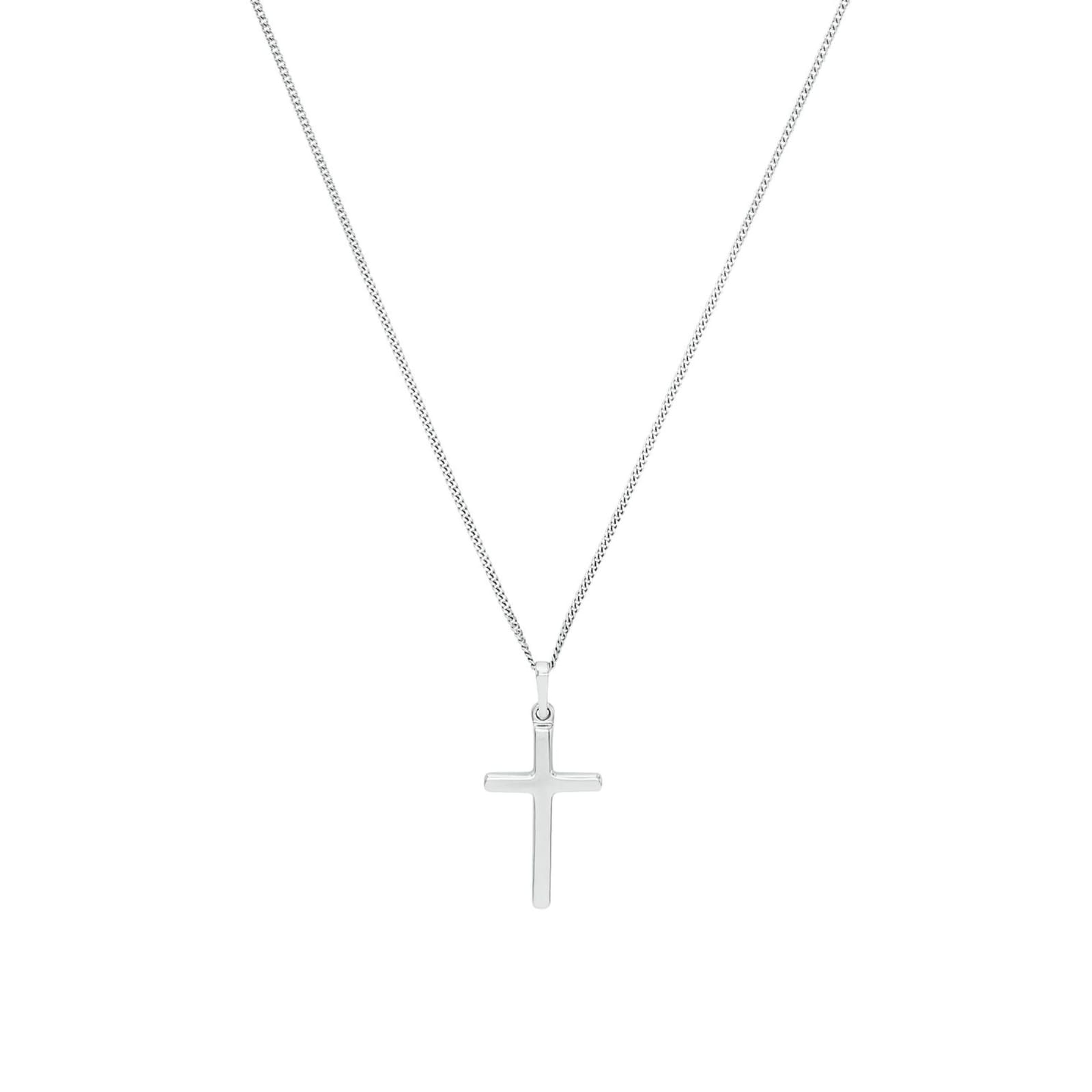 AMOR Silver Cross Pendant Necklace