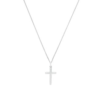AMOR Silver Cross Pendant Necklace AMOR Silver Cross Pendant Necklace