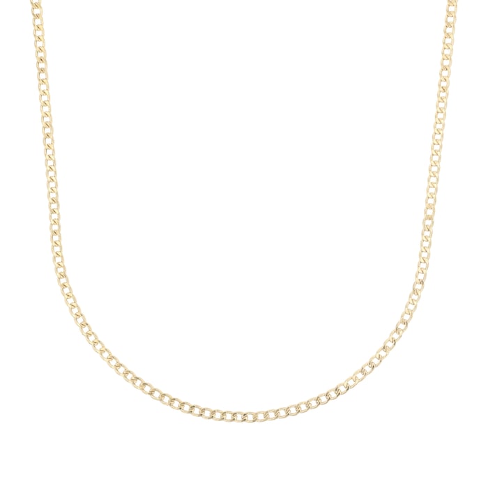 AMOR 9ct Yellow Gold Tank Chain Necklace