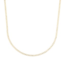 37970100 - 9ct Yellow Gold Tank Chain Necklace