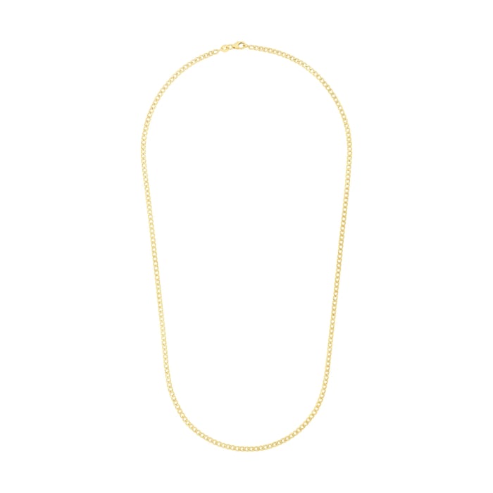 AMOR 9ct Yellow Gold Tank Chain Necklace