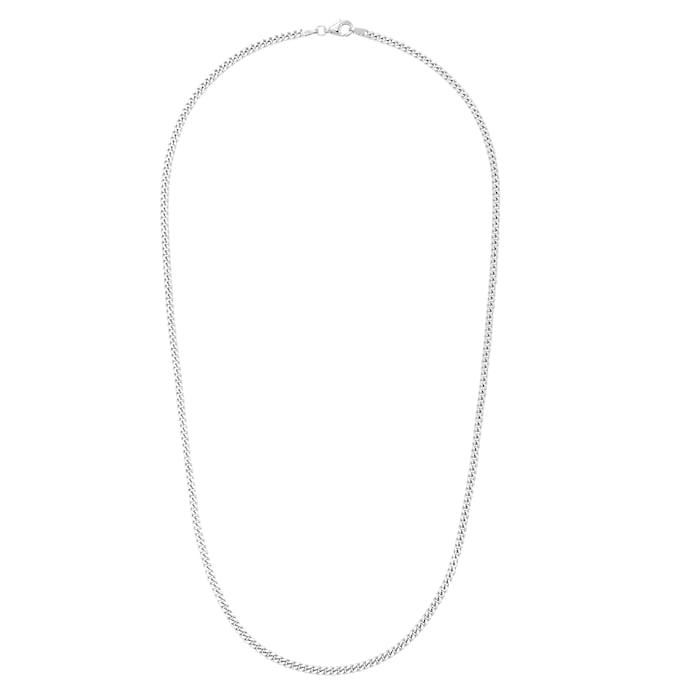 AMOR Silver Tank Chain Necklace - 50cm