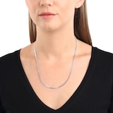 AMOR Silver Tank Chain Necklace - 50cm