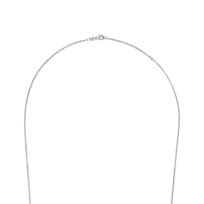 AMOR Silver Anchor Chain Necklace - 80cm